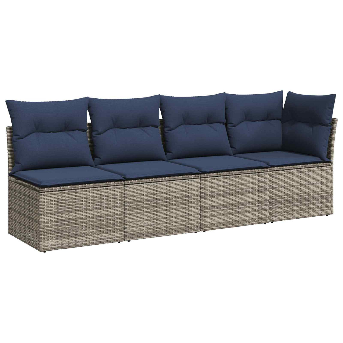 Divano da giardino Grigio 227 x 62 x 69 cm polyrattan | homemem39