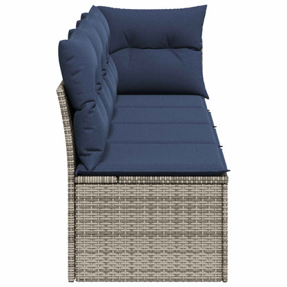 Divano da giardino Grigio 227 x 62 x 69 cm polyrattan | homemem39
