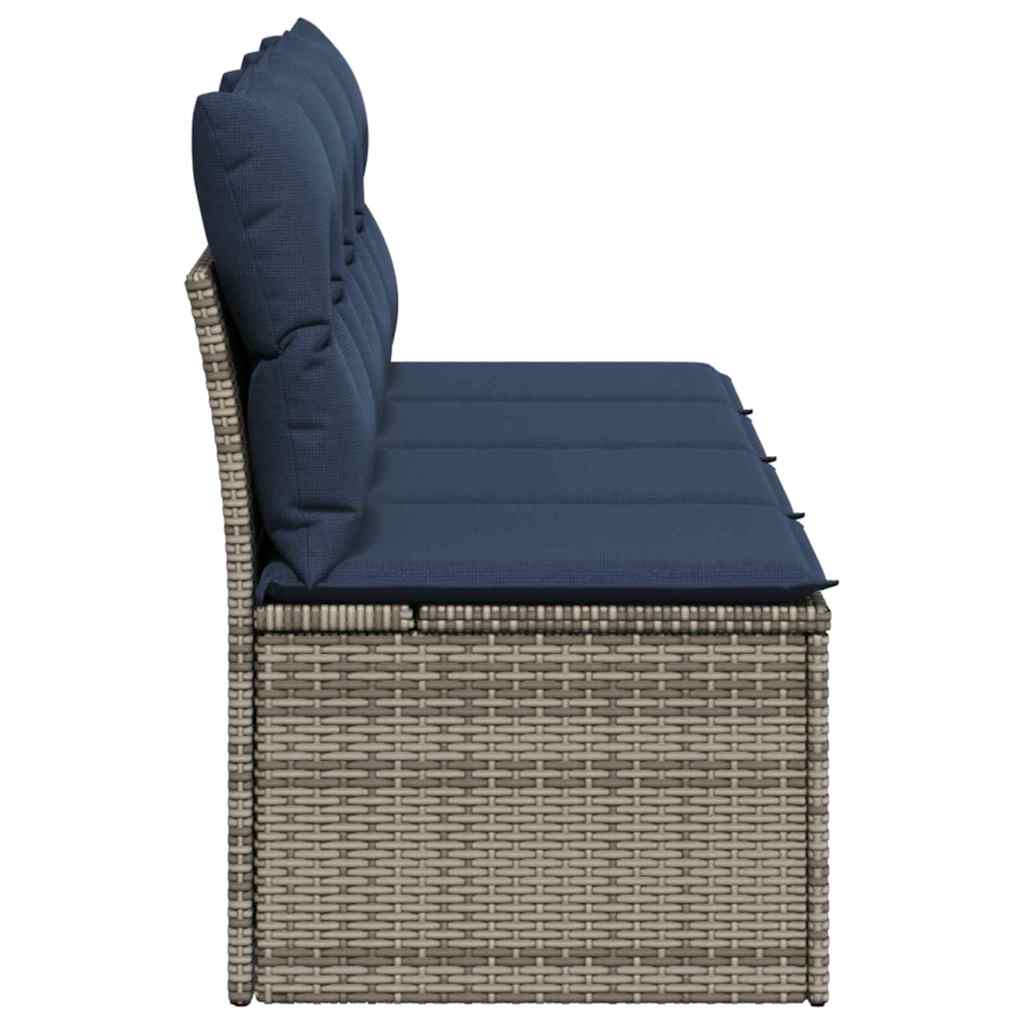 | Divano da giardino | Grigio 220 x 62 x 69cm polyrattan