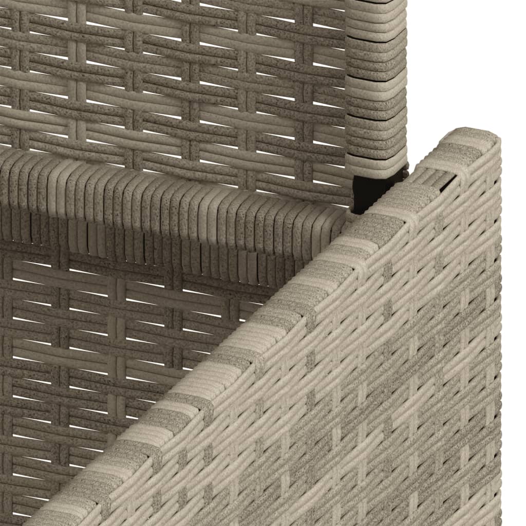 Tavolo Giardino Piano Vetro Grigio Chiaro 100x55x73 Polyrattan