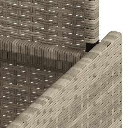 Tavolo Giardino Piano Vetro Grigio Chiaro 100x55x73 Polyrattan