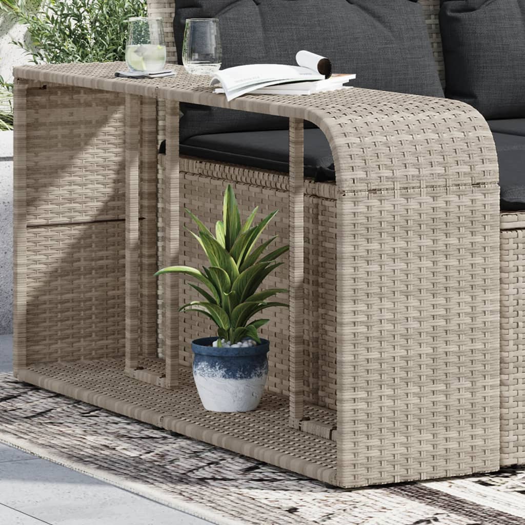 Scaffali Portaoggetti 2 pz Grigio Chiaro in Polyrattan - homemem39