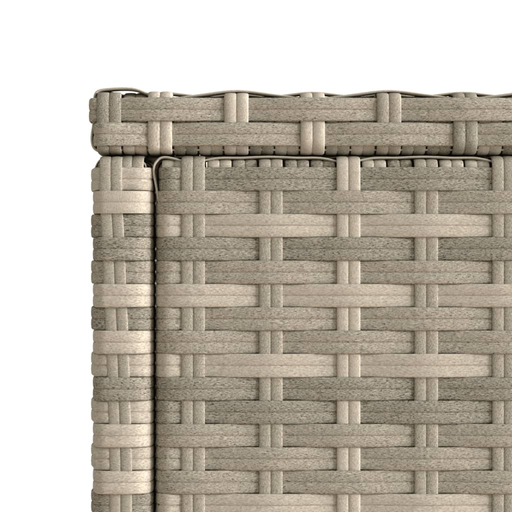 Tavolo Giardino Piano Vetro Grigio Chiaro 58x27,5x55 Polyrattan | homemem39