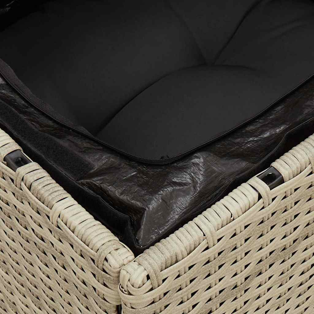 Divano da Giardino con Cuscini 2 Posti Grigio Chiaro Polyrattan | homemem39