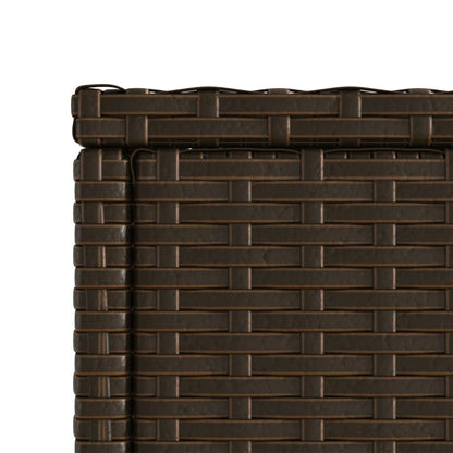 Tavolino Giardino Piano Vetro Marrone 58x27,5x55 cm Polyrattan | homemem39