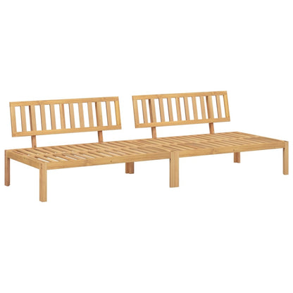 Divani Centrali da Giardino Pallet 2pz Legno Massello di Acacia | homemem39