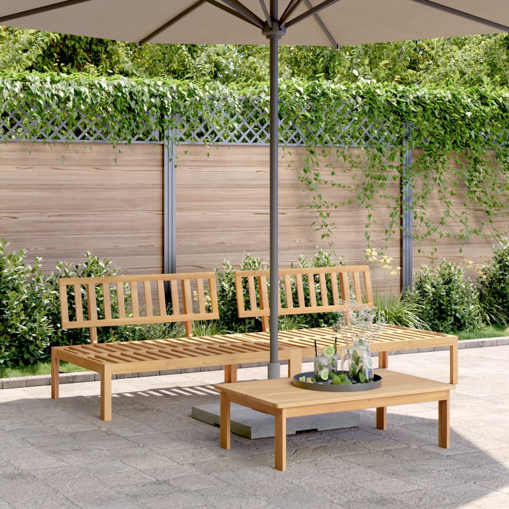 Divani Centrali da Giardino Pallet 2pz Legno Massello di Acacia | homemem39