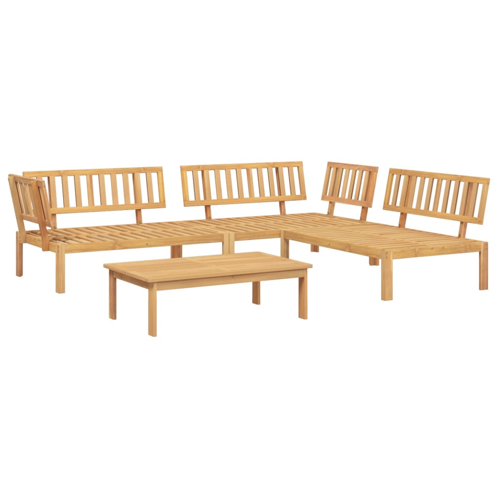 Set Divano Pallet da Giardino 4 pz in Legno Massello di Acacia | homemem39