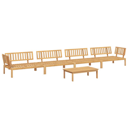 Set Divano Pallet da Giardino 5 pz in Legno Massello di Acacia | homemem39