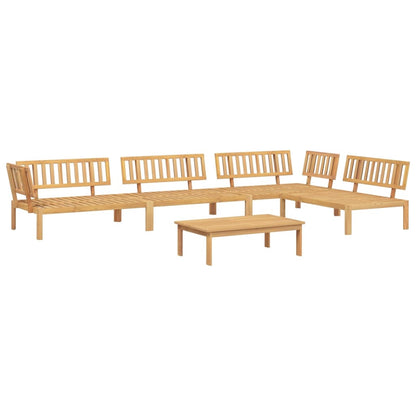 Set Divano Pallet da Giardino 5 pz in Legno Massello di Acacia | homemem39