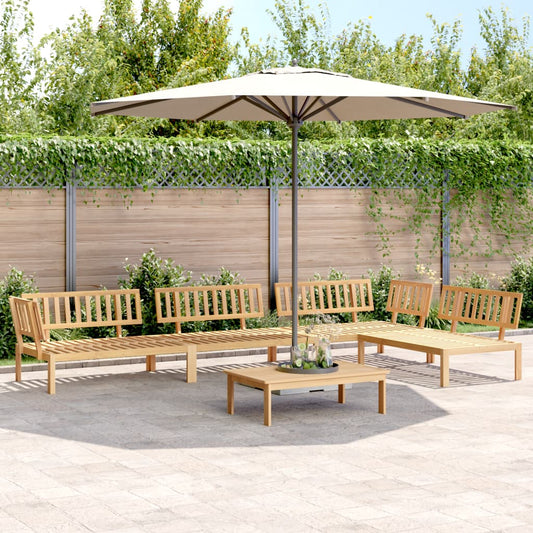 Set Divano Pallet da Giardino 5 pz in Legno Massello di Acacia | homemem39