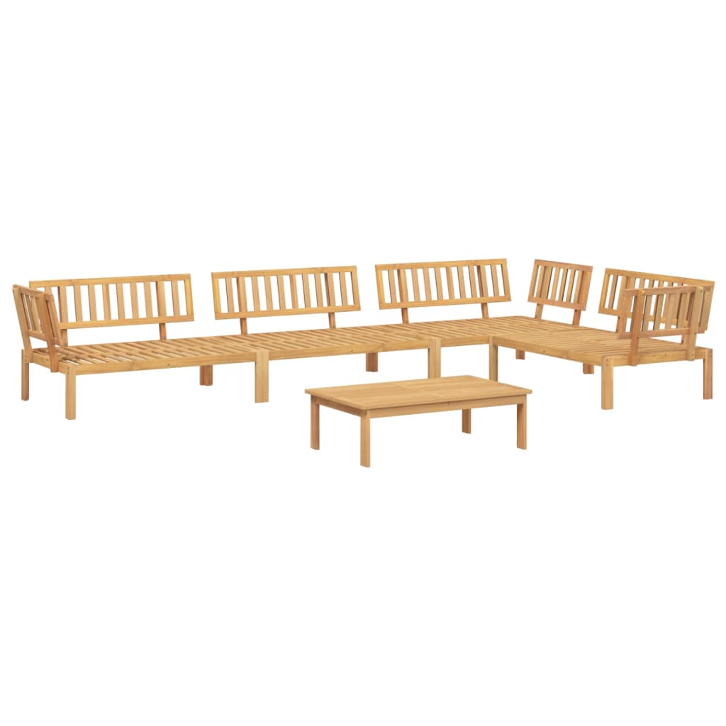Set Divano Pallet da Giardino 5 pz in Legno Massello di Acacia | homemem39