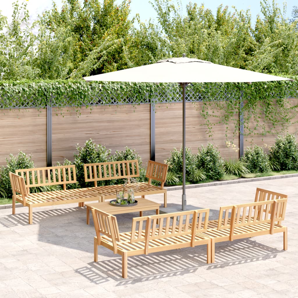 Set Divano Pallet da Giardino 5 pz in Legno Massello di Acacia | homemem39