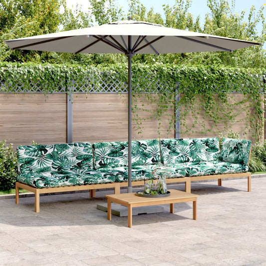 Set Divani Pallet Giardino 4pz Cuscini Legno Massello Acacia | homemem39