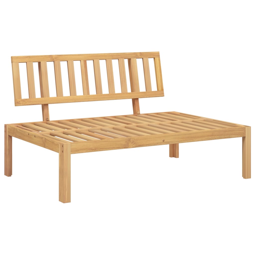 Divani Centrali Pallet Giardino 2pz con Cuscini Massello Acacia | homemem39