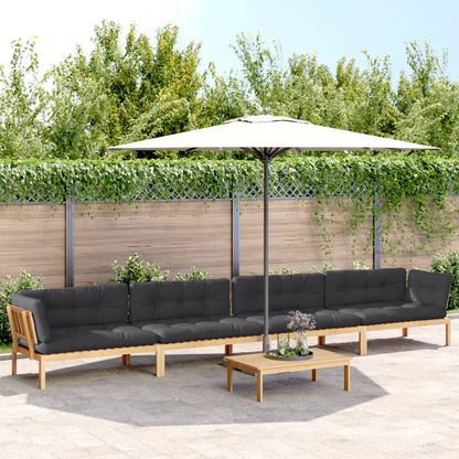 Set Divano Pallet Giardino 5pz con Cuscini Massello Acacia | homemem39