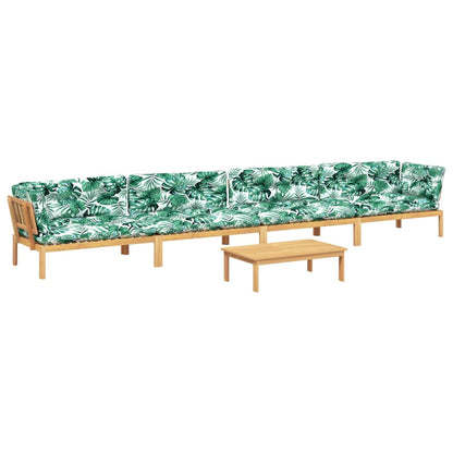 Set Divano Pallet Giardino 5pz con Cuscini Massello Acacia | homemem39