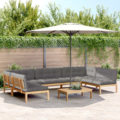 Set Divano Pallet da Giardino 6 pz con Cuscini Massello Acacia | homemem39