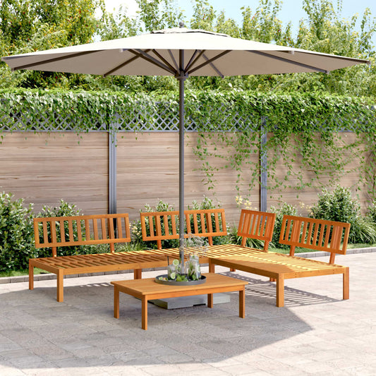 Set Divano Pallet da Giardino 4 pz in Legno Massello di Acacia | homemem39