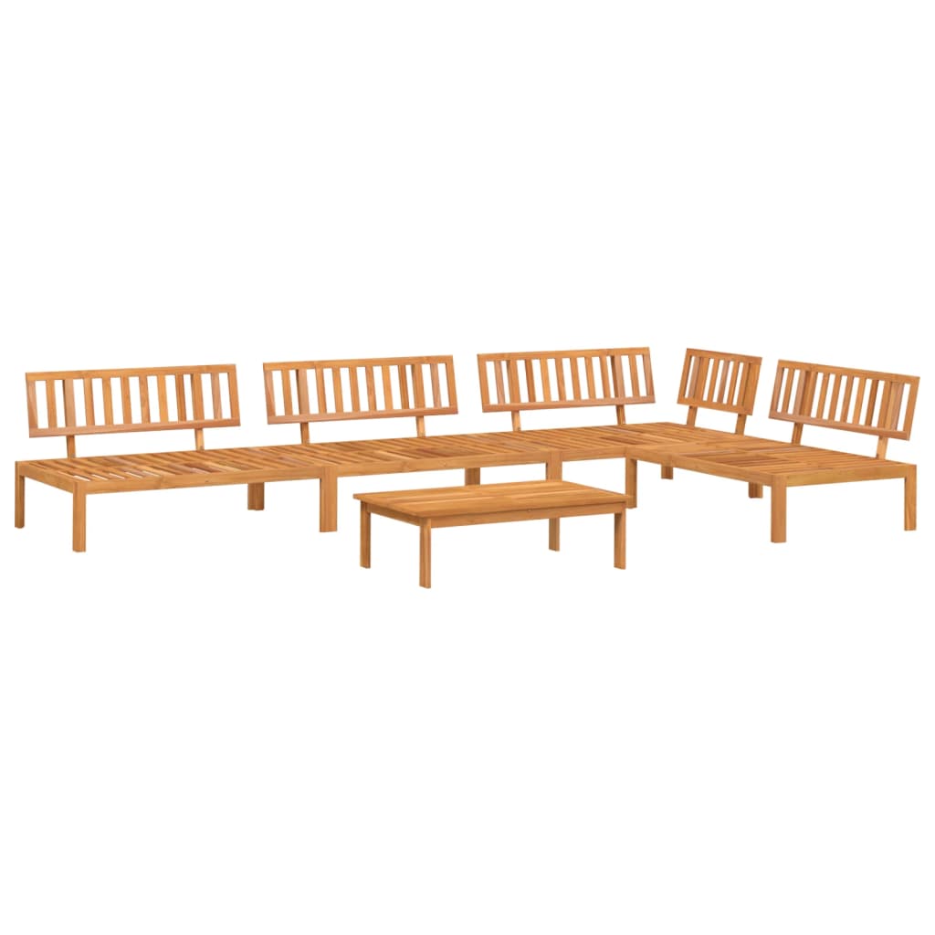 Set Divano Pallet da Giardino 5 pz in Legno Massello di Acacia | homemem39