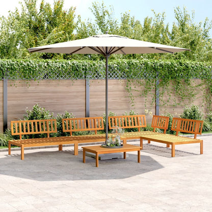 Set Divano Pallet da Giardino 5 pz in Legno Massello di Acacia | homemem39