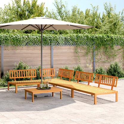 Set Divano Pallet da Giardino 5 pz in Legno Massello di Acacia | homemem39