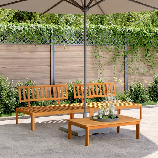 Divani Centrali da Giardino Pallet 2pz Legno Massello di Acacia | homemem39