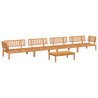 Set Divano Pallet da Giardino 5 pz in Legno Massello di Acacia | homemem39