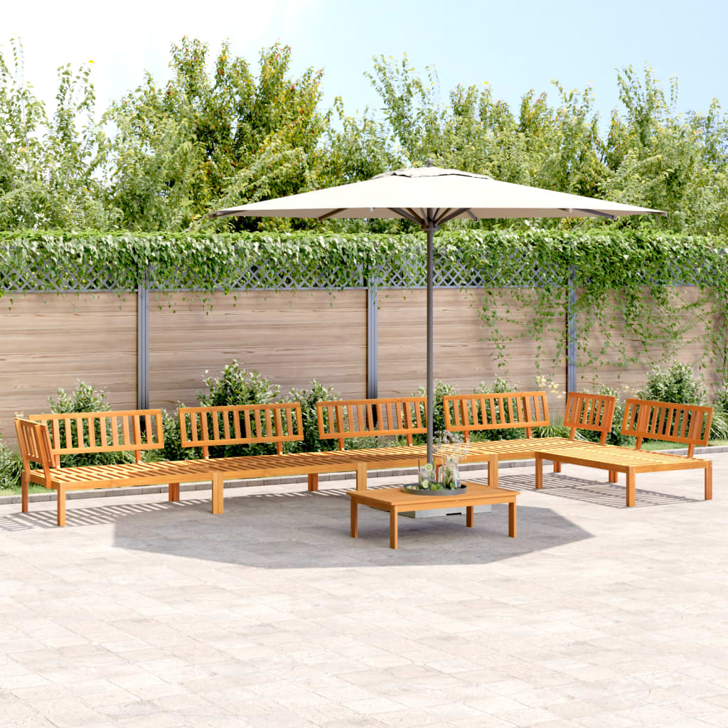 Set Divano Pallet da Giardino 6 pz in Legno Massello di Acacia | homemem39