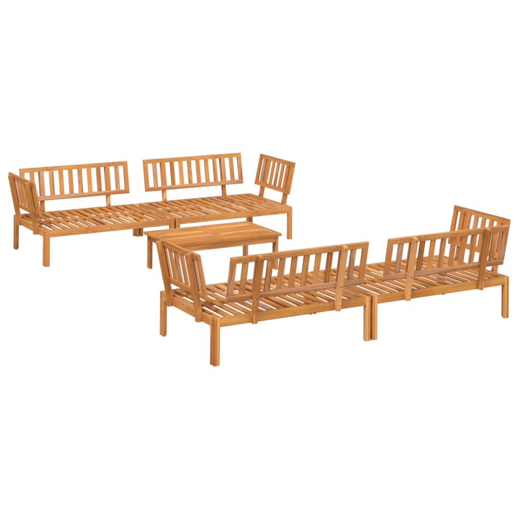 Set Divano Pallet da Giardino 5 pz in Legno Massello di Acacia | homemem39