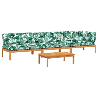 Set Divani Pallet Giardino 4pz Cuscini Legno Massello Acacia | homemem39