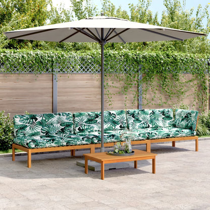 Set Divani Pallet Giardino 4pz Cuscini Legno Massello Acacia | homemem39