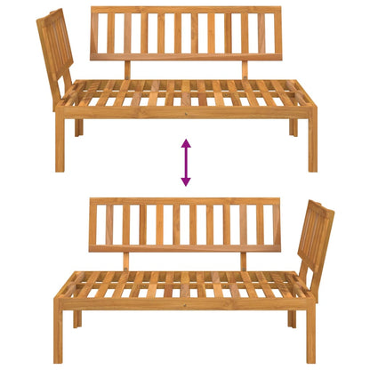 Divano Angolare da Giardino Pallet in Legno Massello di Acacia | homemem39
