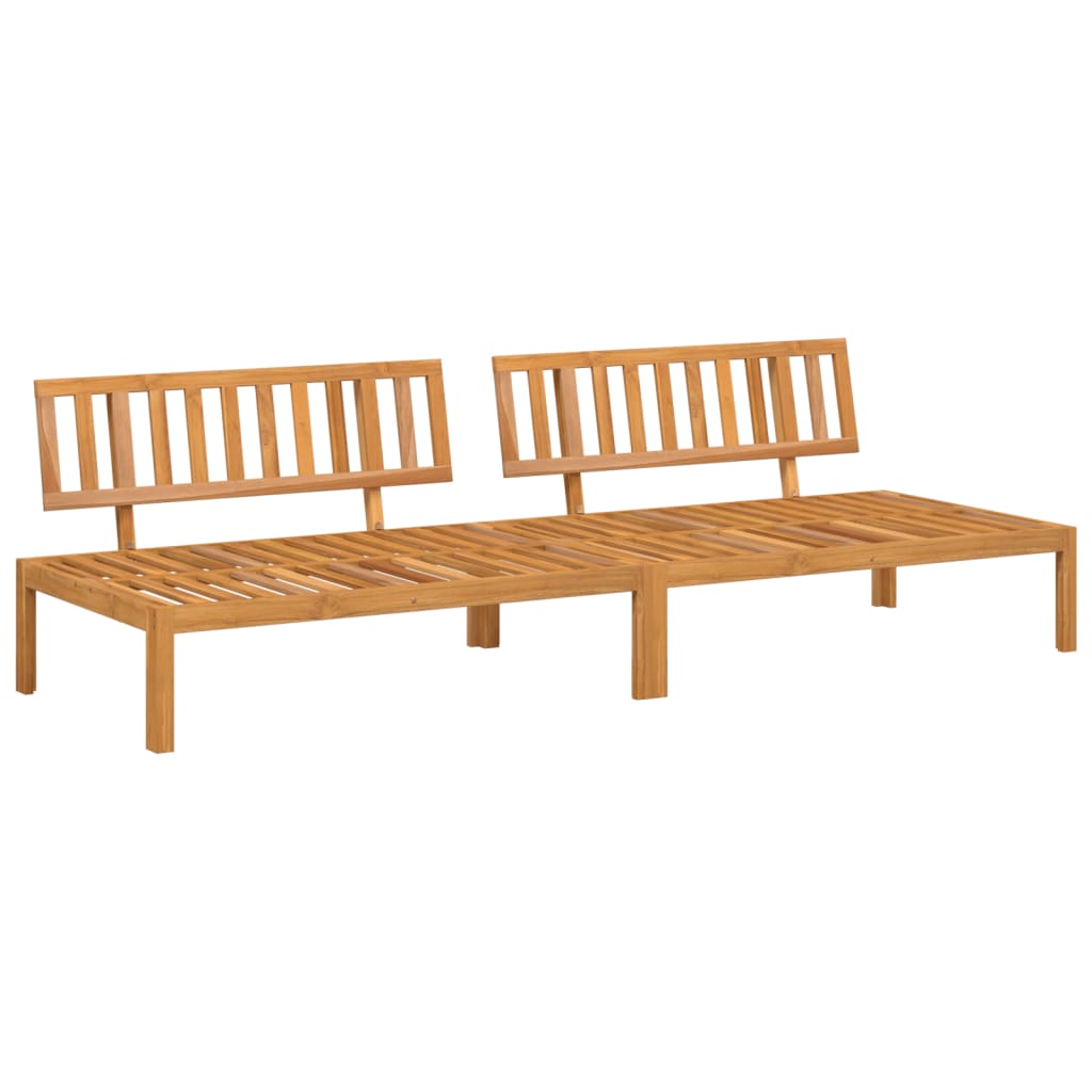 Divani Centrali da Giardino Pallet 2pz Legno Massello di Acacia | homemem39