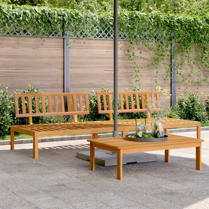 Divani Centrali da Giardino Pallet 2pz Legno Massello di Acacia | homemem39
