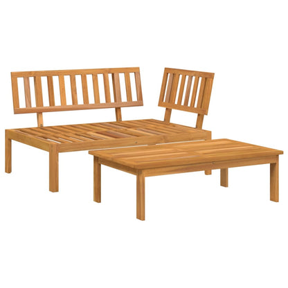 Set Divani Pallet da Giardino 2pz in Legno Massello di Acacia | homemem39