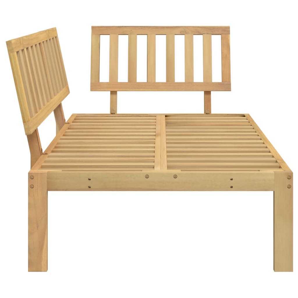 Divano Angolare da Giardino Pallet in Legno Massello di Acacia | homemem39
