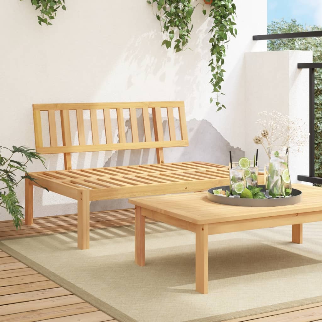 Divano Centrale da Giardino Pallet in Legno Massello di Acacia | homemem39