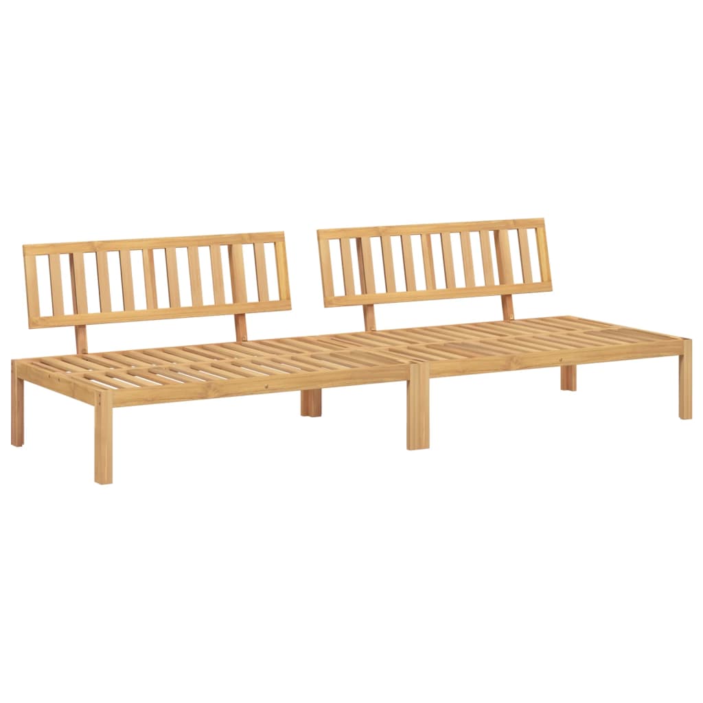Divani Centrali da Giardino Pallet 2pz Legno Massello di Acacia | homemem39