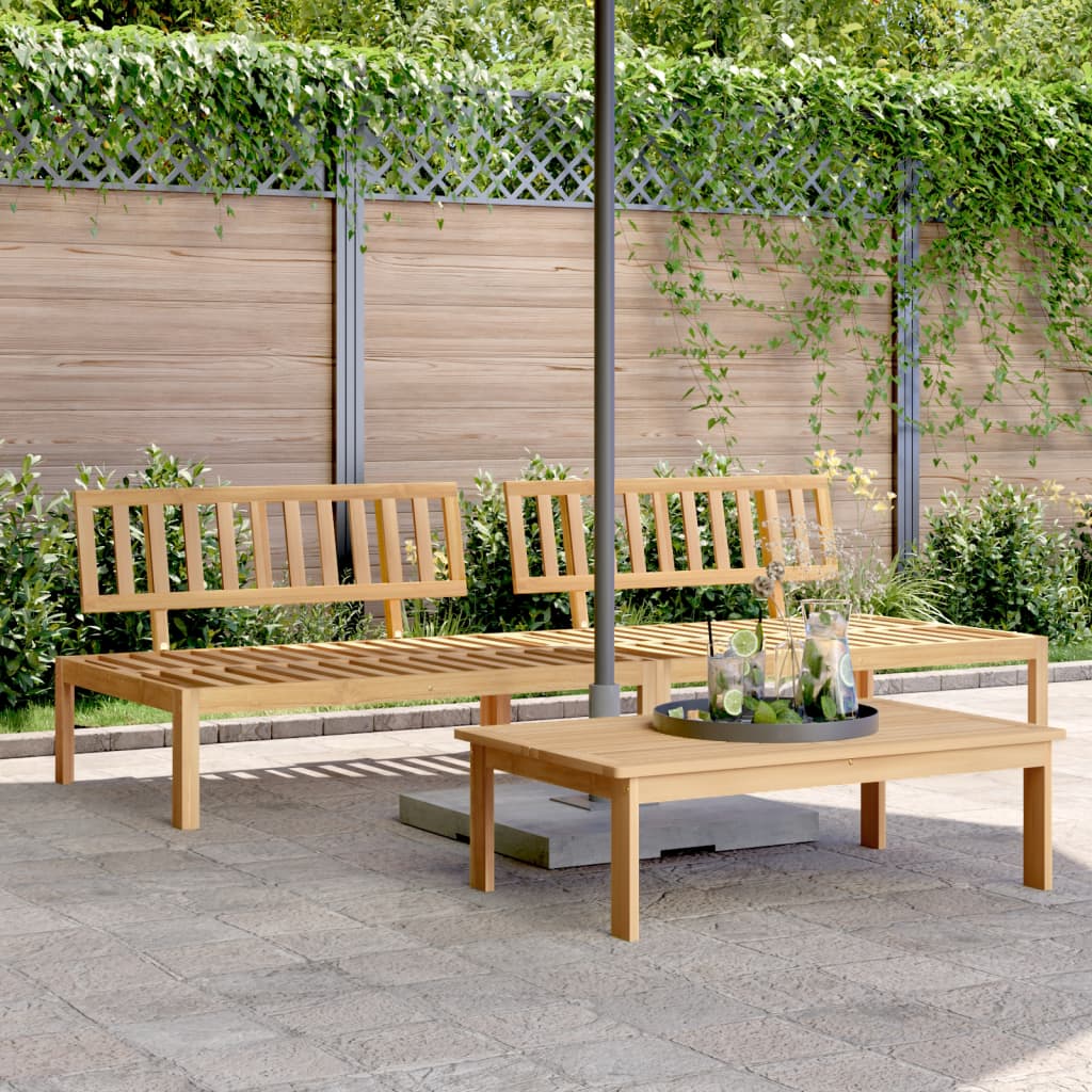 Divani Centrali da Giardino Pallet 2pz Legno Massello di Acacia | homemem39
