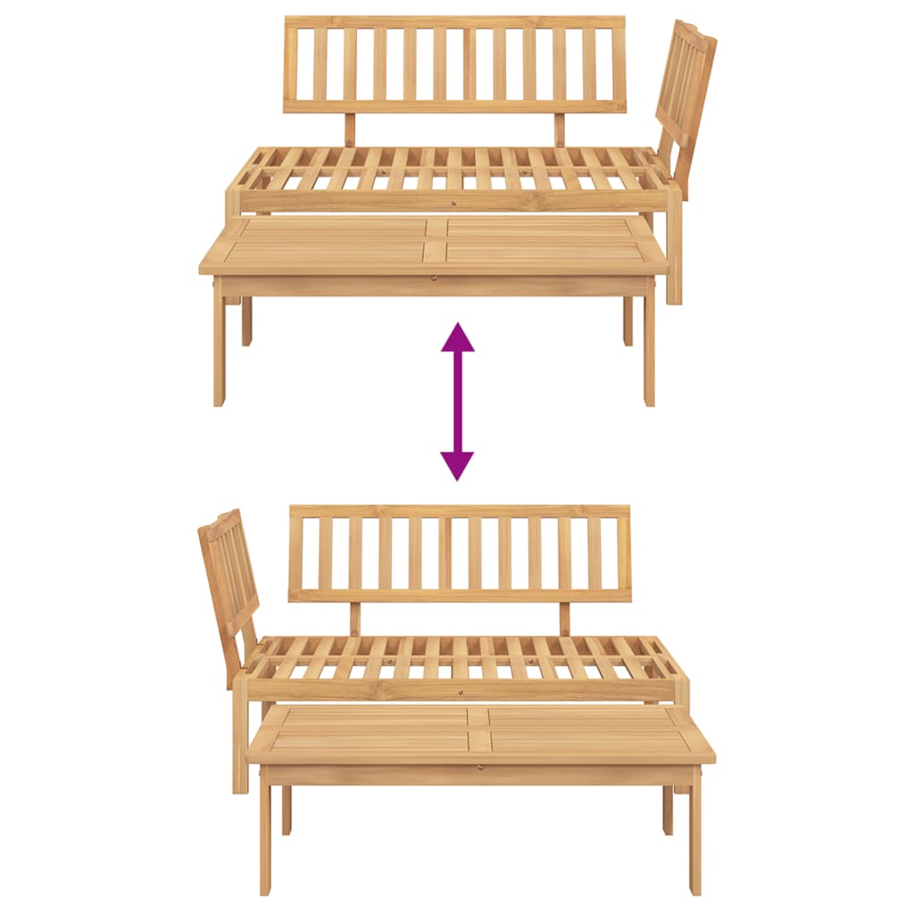Set Divani Pallet da Giardino 2pz in Legno Massello di Acacia | homemem39
