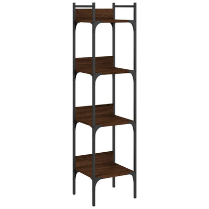 Libreria 4 Ripiani Rovere Marrone 35x30x138,5 Legno Multistrato | homemem39