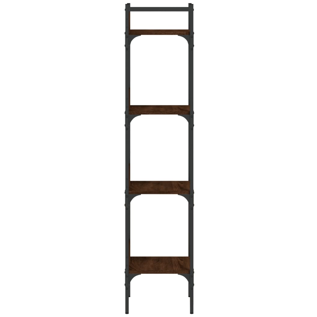Libreria 4 Ripiani Rovere Marrone 35x30x138,5 Legno Multistrato | homemem39