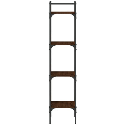 Libreria 4 Ripiani Rovere Marrone 35x30x138,5 Legno Multistrato | homemem39