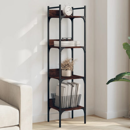 Bookshelf 4 livelli Tall Brown Oak