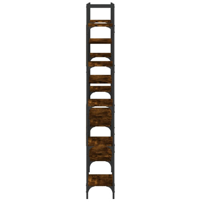 Libreria Rovere Fumo 155,5x24x166,5 cm in Legno Multistrato | homemem39