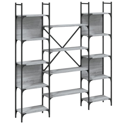 Libreria Grigio Sonoma 155,5x24x166,5 cm in Legno Multistrato | homemem39