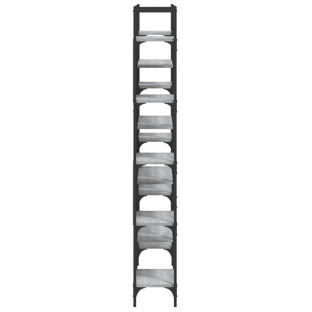 Libreria Grigio Sonoma 155,5x24x166,5 cm in Legno Multistrato | homemem39