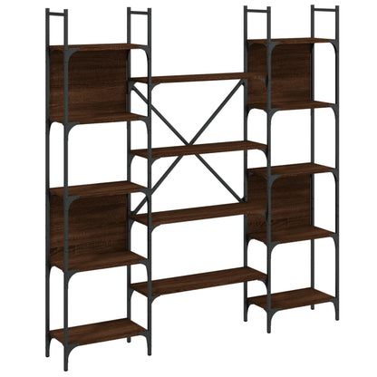 Libreria Rovere Marrone 155,5x24x166,5 cm in Legno Multistrato | homemem39