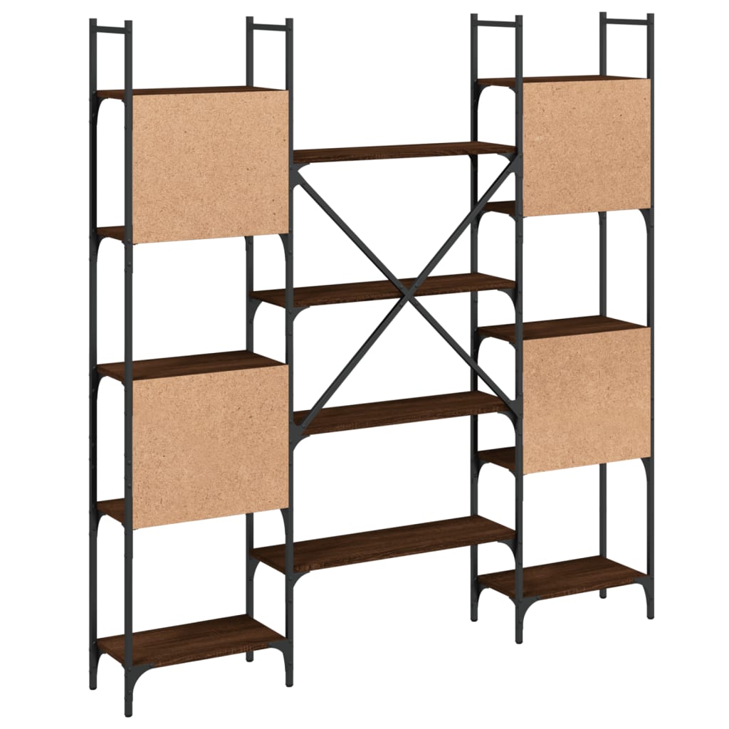Libreria Rovere Marrone 155,5x24x166,5 cm in Legno Multistrato | homemem39